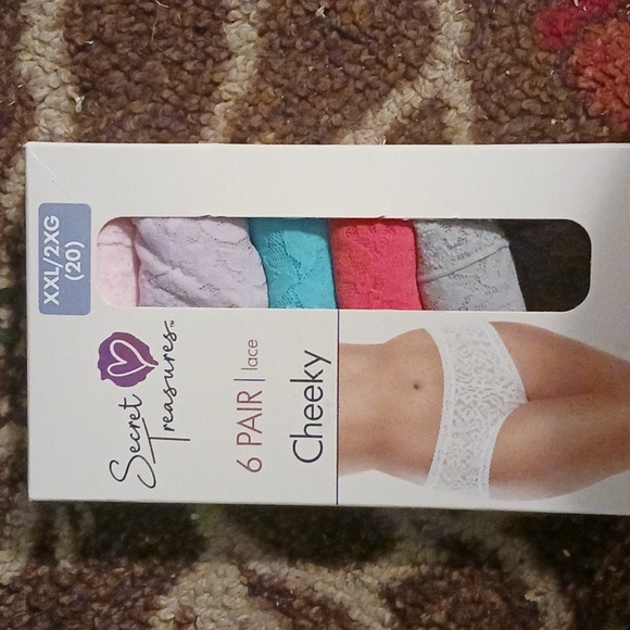 SECRET TREASURES LACE CHEEKY 6 PAIR - Picture 7 of 8